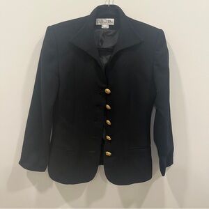 Christian Dior vintage black blazer gold buttons, size 4